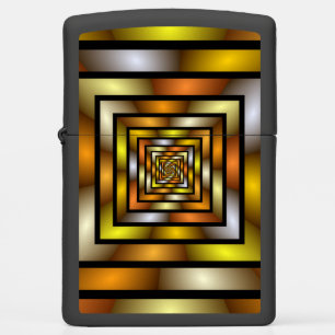 Luminous Tunnel Colorful Trippy Fractal Graphic Zippo Lighter