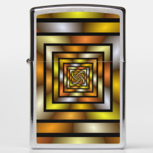 Luminous Tunnel Colorful Trippy Fractal Graphic Zippo Lighter
