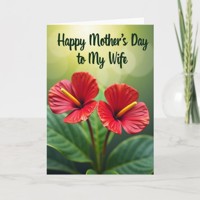Luminous Wife Mothers Day Card (Front)