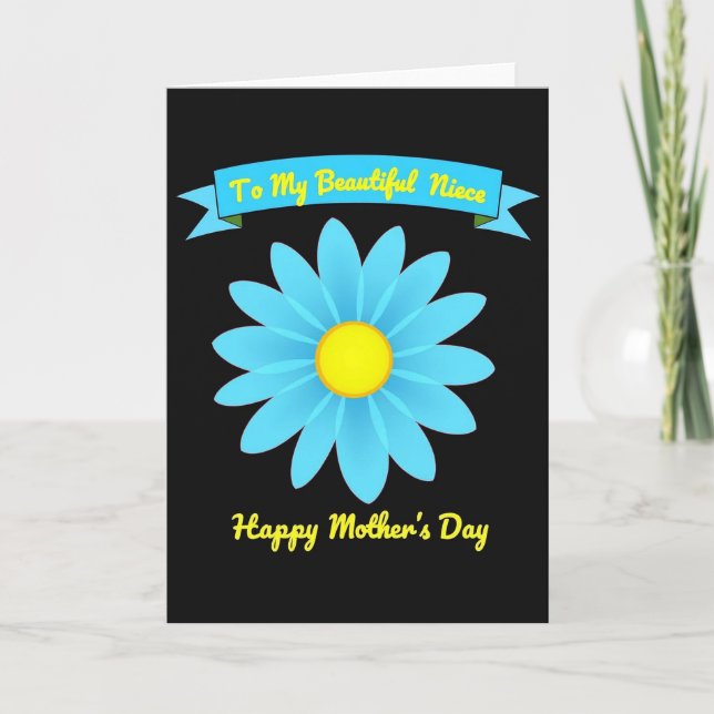 Luminous Yellow Mothers Day Card (Front)