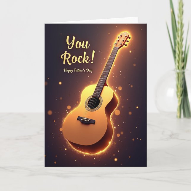 Luminous You Rock Fathers Day Card (Front)