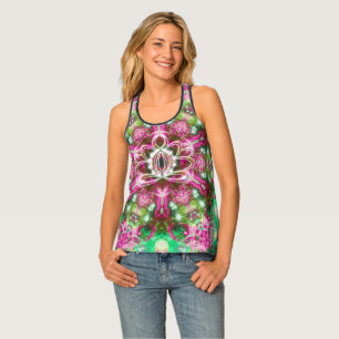 Luminous Zen Lotus Racer Back Tank Top