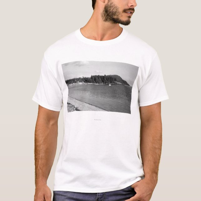 Lummi Island, WA - View of Lago Bay Photograph T-Shirt (Front)