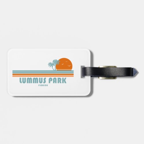 Lummus Park Florida Sun Palm Trees Luggage Tag