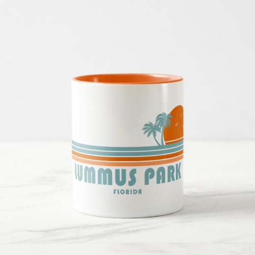 Lummus Park Florida Sun Palm Trees Two_Tone Coffee Mug