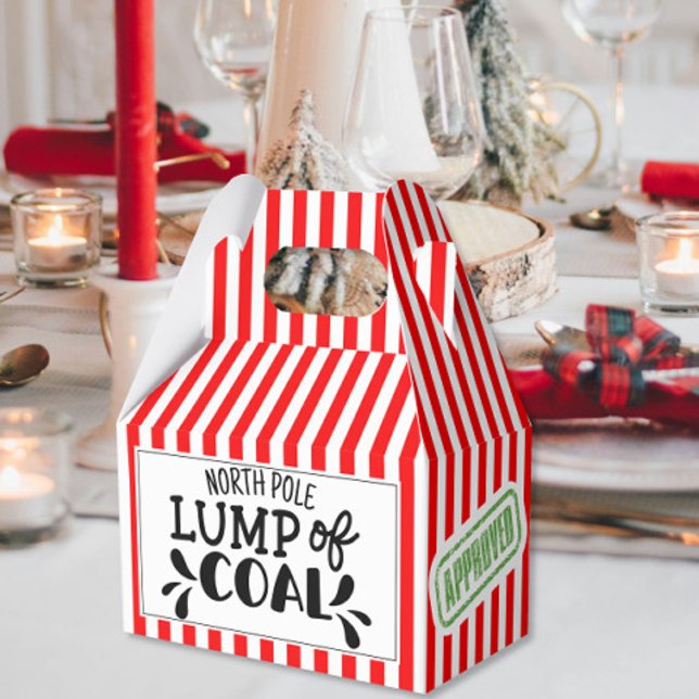 Lump of Coal funny Christmas secret Santa party Favor Boxes (Creator Uploaded)