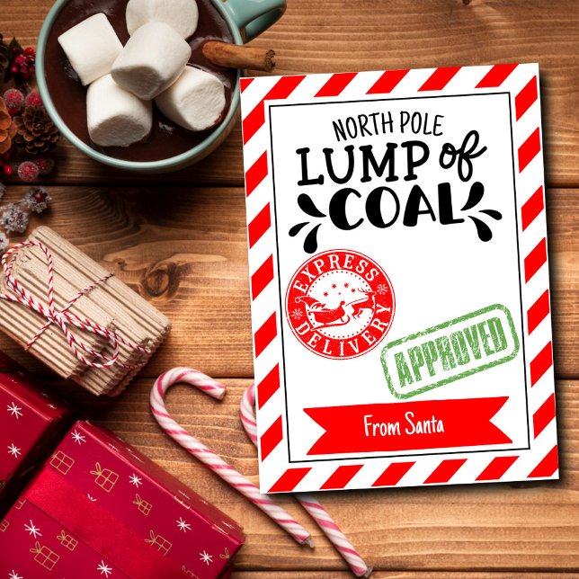 Lump of Coal funny funky Christmas greetings Card (Creator Uploaded)