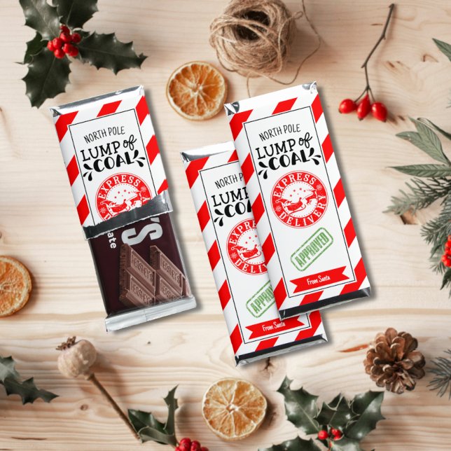 Lump of Coal funny funky Christmas secret Santa Hershey Bar Favors (Creator Uploaded)