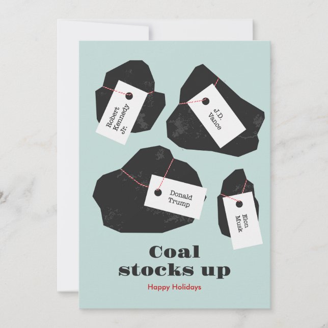 Lump of Coal Holiday Card (Front)
