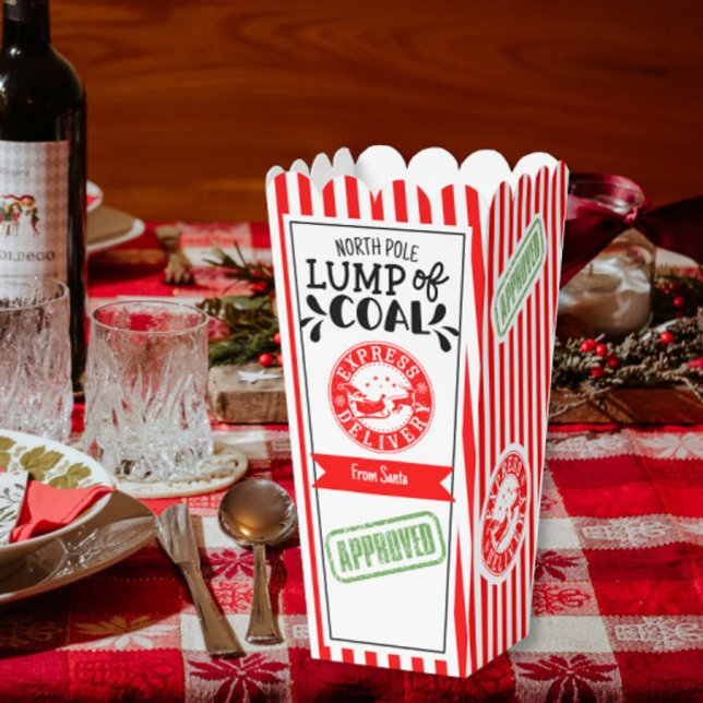 Lump of Coal Popcorn Party popcorn Favor Boxes (Creator Uploaded)
