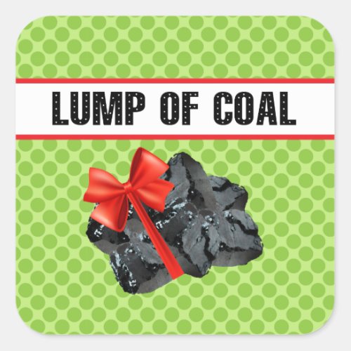 Lump of Coal Square Sticker