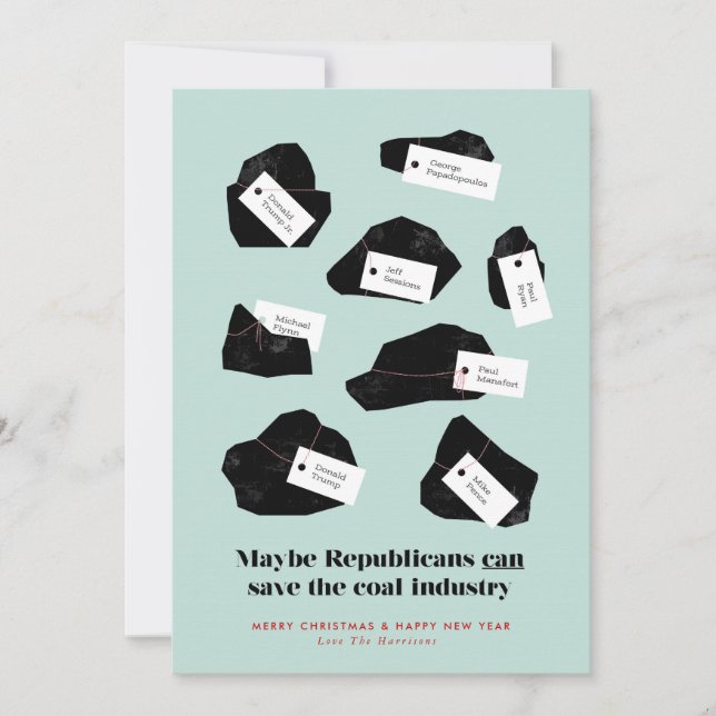 Lump of (Republican) Coal Holiday Card (Front)