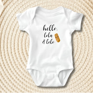 Lumpia Hello Lola Lolo Filipino Baby Announcement  Bodysuit