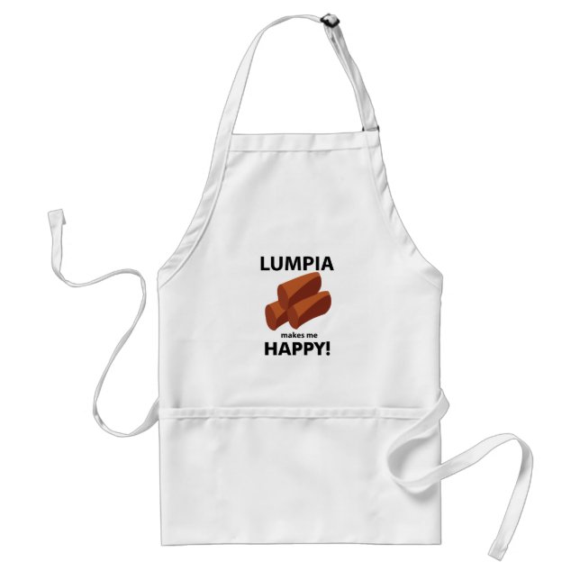 Lumpia Makes Me Happy Lumpia Adult Apron (Front)