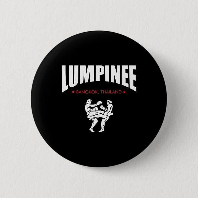 Lumpinee Boxing Stadium Bangkok Thailand Best Dad  Button (Front)