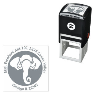 Lumpy Elephant Republican Cartoon Return Address Self-inking Stamp