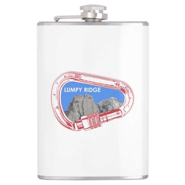 Lumpy Ridge Rock Climbing Carabiner Flask (Front)