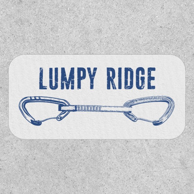 Lumpy Ridge Rock Climbing Quickdraw Patch (Front)