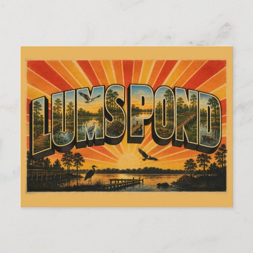 Lums Pond Delaware Largest Freshwater Pond Art Postcard
