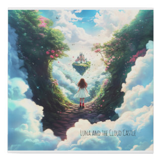 Luna and the Cloud Castle – Enchanted Canvas Print