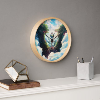Luna and the Cloud Castle – Enchanted Wall Clock