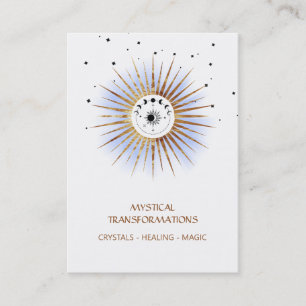 *~* Luna Boho Celestial Lunar Moon Magic Light Business Card