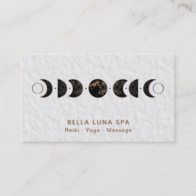 *~* Luna Cosmos Moon Phases Universe Shaman Business Card (Front)