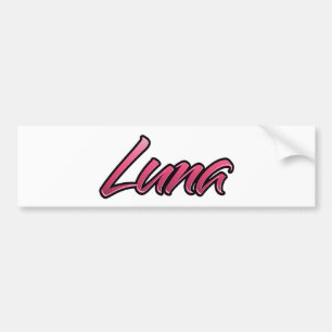 Luna faded pink Aufkleber Sticker