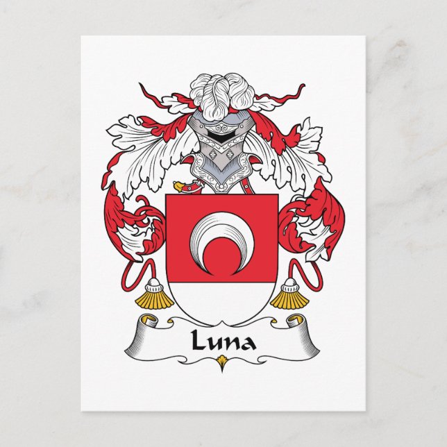 Luna Family Crest Postcard (Front)