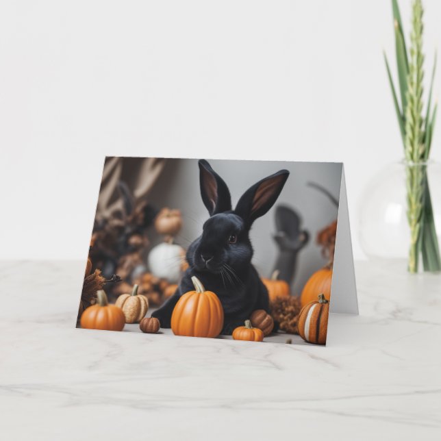 Luna getting ready for Halloween Thank You Card (Front)