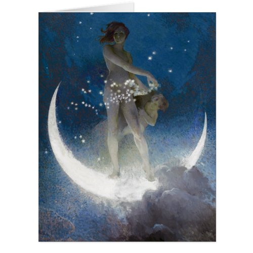 Luna Goddess at Night Scattering Stars