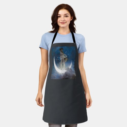 Luna Goddess at Night Scattering Stars Apron