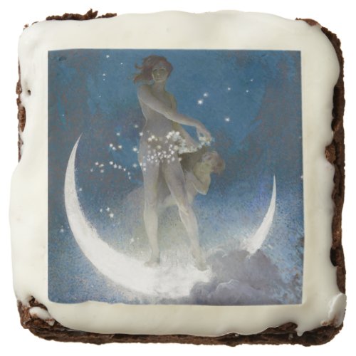Luna Goddess at Night Scattering Stars Brownie