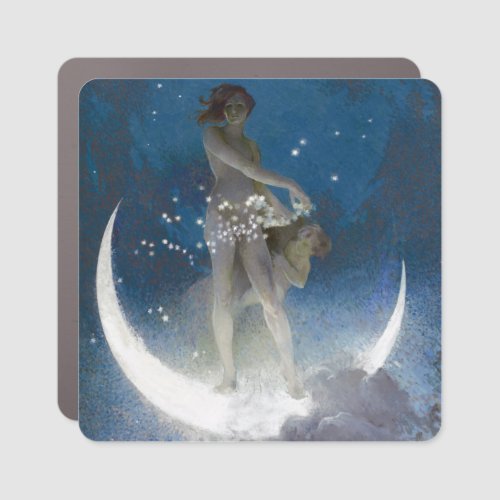 Luna Goddess at Night Scattering Stars Car Magnet