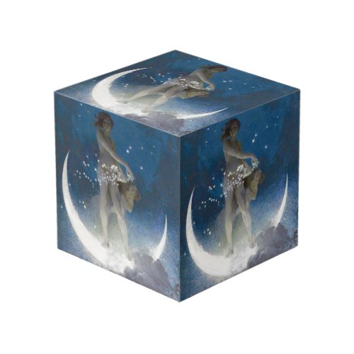 Luna Goddess at Night Scattering Stars Cube