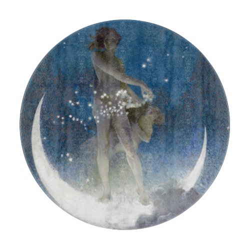 Luna Goddess at Night Scattering Stars Cutting Board