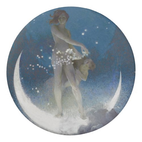 Luna Goddess at Night Scattering Stars Eraser