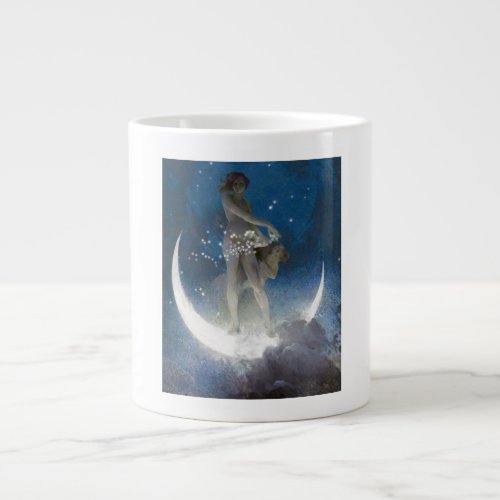 Luna Goddess at Night Scattering Stars Giant Coffee Mug