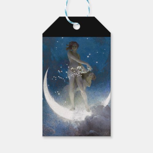 Luna Goddess at Night Scattering Stars Gift Tags