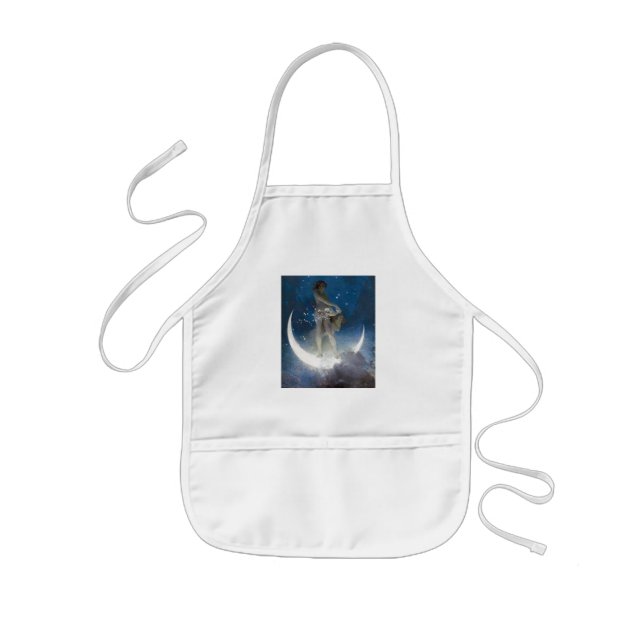 Luna Goddess at Night Scattering Stars Kids' Apron (Front)