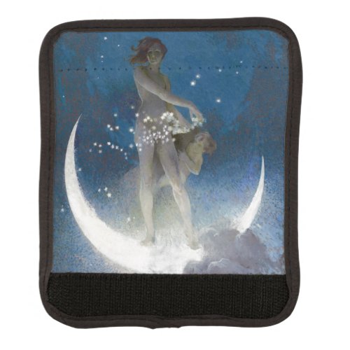 Luna Goddess at Night Scattering Stars Luggage Handle Wrap