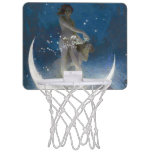 Luna Goddess at Night Scattering Stars Mini Basketball Hoop