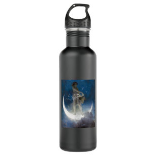 Luna Goddess at Night Scattering Stars Stainless Steel Water Bottle