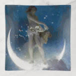 Luna Goddess at Night Scattering Stars Trinket Tray