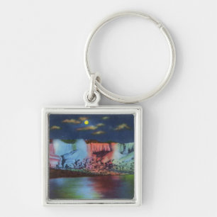 Luna Island Night View of New Rainbow Bridge Keychain