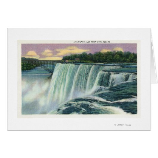Luna Island View of American Falls Cards (Front Horizontal)
