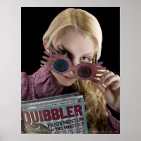 Luna Lovegood Peeks Over Glasses Poster