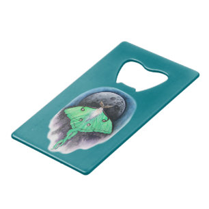 Luna Moon Moth Credit Card Bottle Opener