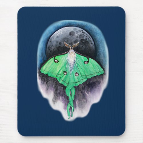 Luna Moon Moth Mouse Pad
