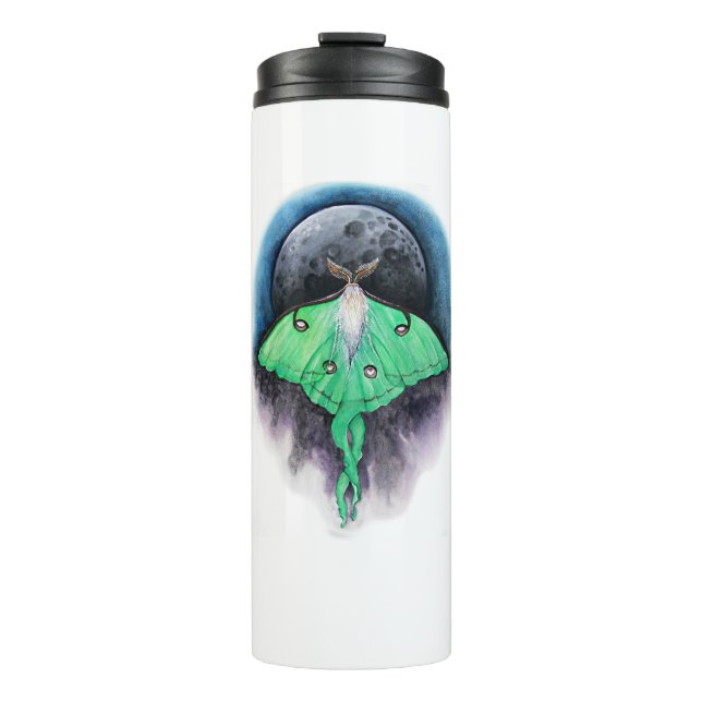 Luna Moon Moth Thermal Tumbler (Front)